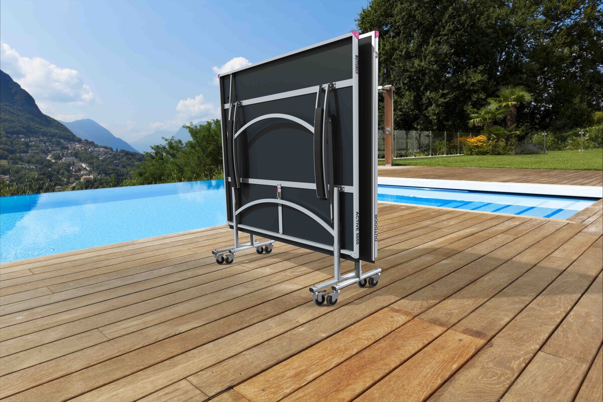 Butterfly Table Tennis Active 5000 Outdoor Table - Storage Position